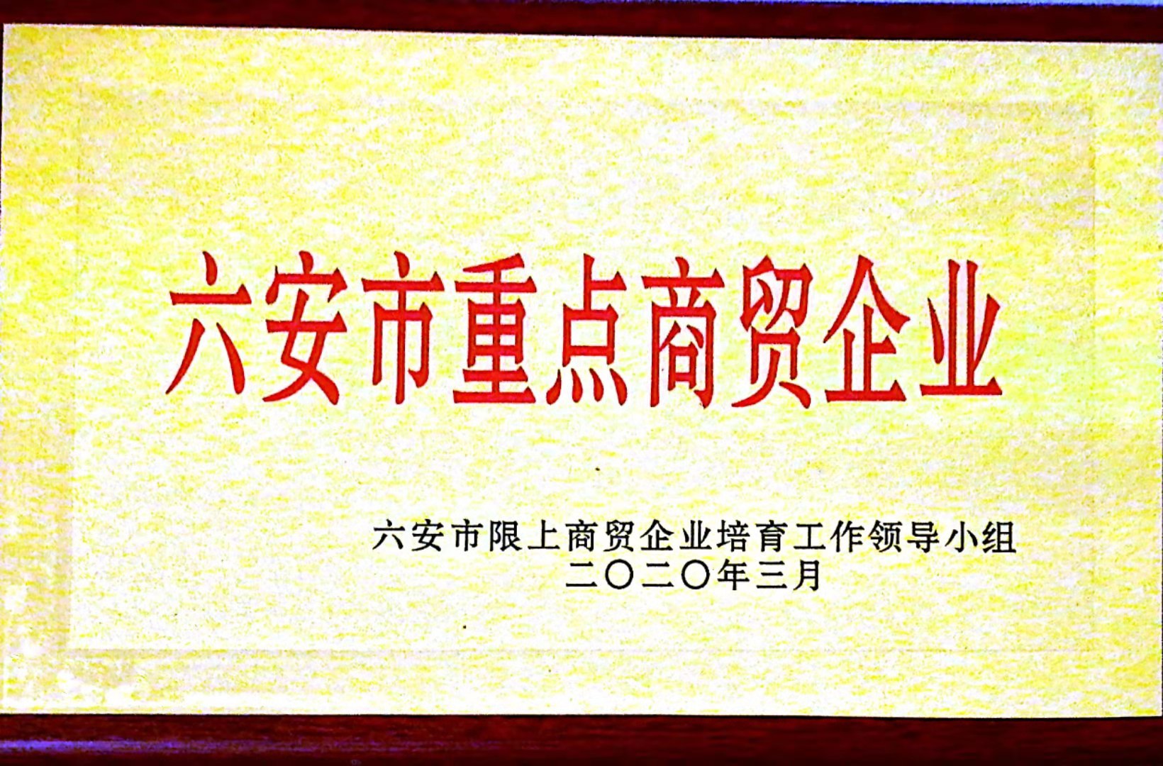 六安市重点商贸企业